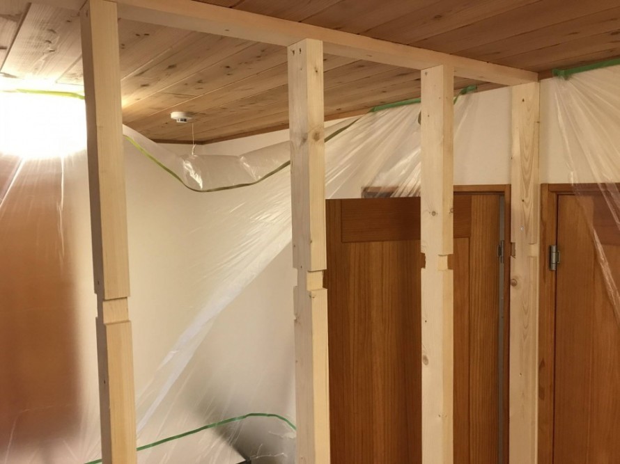 子供部屋一体型間取りから分離型間取りへ変更リフォーム！間仕切り壁工事 